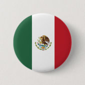 Mexico Flag 缶バッジ (正面)