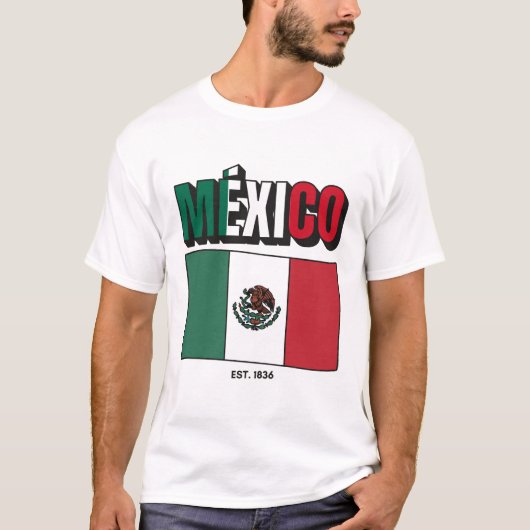 Mexico flag 1836 tシャツ (正面)