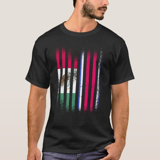 Mexico Flag Costa Rica Grown Country Flags Stripes Tシャツ (正面)
