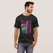 Mexico Flag Costa Rica Grown Country Flags Stripes Tシャツ (正面フル)