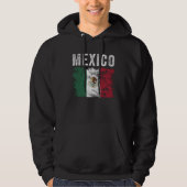 Mexico Flag Distressed - Mexican Flag パーカ (正面)