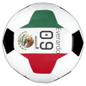 Mexico Flag Soccer Ball Custom Name Jersey サッカーボール (回転)