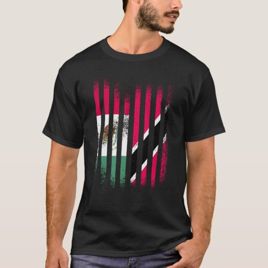 Mexico Flag Trinidad&Tobago Grown Country Flags St Tシャツ (正面)