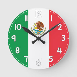 Mexico Flag Wall Clock - Flag of Mexico ラウンド壁時計