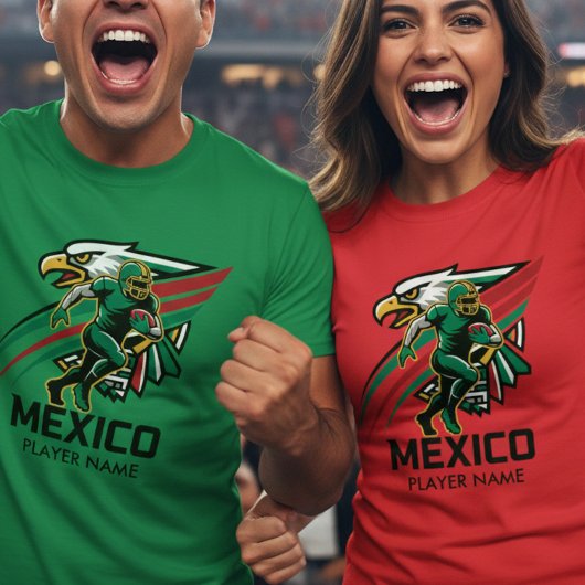 Mexico Football Eagle Dynamic National Pride Art Tシャツ