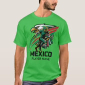 Mexico Football Eagle Dynamic National Pride Art Tシャツ (正面)