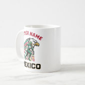 Mexico Football Eagle National Pride Action Art コーヒーマグカップ (正面左)