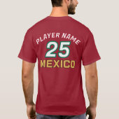 Mexico Football Eagle National Pride Action Art Tシャツ (裏面)