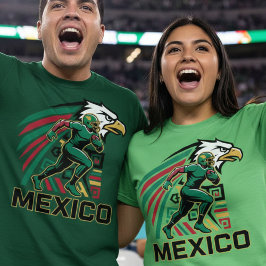 Mexico Football Eagle National Pride Action Art Tシャツ
