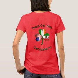 Mexico Ireland USA Flag Shamrock Personalize Women Tシャツ