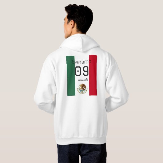 Mexico Jersey Style Back Print National Pride パーカ (裏面フル)