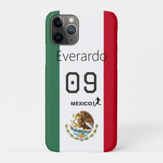 Mexico Jersey Style Custom Name Number Pride Case-Mate iPhoneケース (裏)