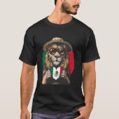 Mexico Lion Mexican Roots Mexican Flag Mexican Pri Tシャツ (正面)