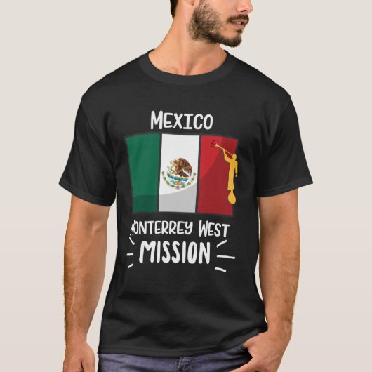 Mexico Monterrey West Mormon LDS Mission Missionar Tシャツ (正面)