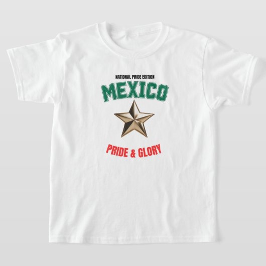 Mexico National Pride Edition Kids Basic T-Shirt Tシャツ (レイダウン)