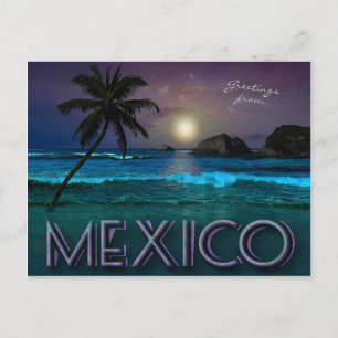 Mexico Night at theビーチ(カスタマイズ可能) ポストカード