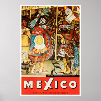 Mexico Print Travel Poster Mexican Art Mural Sign ポスター
