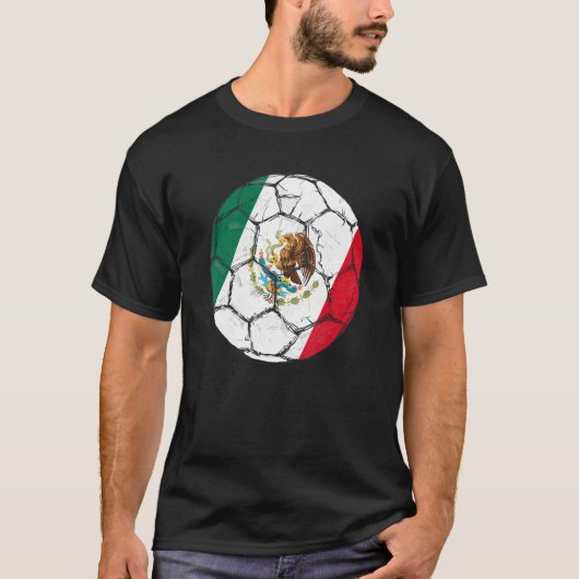 Mexico Soccer Team Apparel 2022 Mexican Ball Flag  Tシャツ (正面)