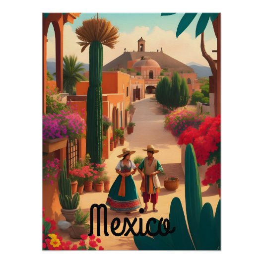 Mexico Travel Poster ポスター (正面)