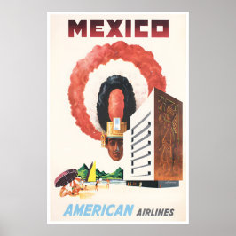Mexico Travel Poster Mexican Print American Art ポスター