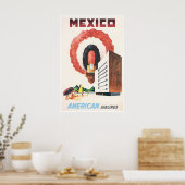 Mexico Travel Poster Mexican Print American Art ポスター (キッチン)
