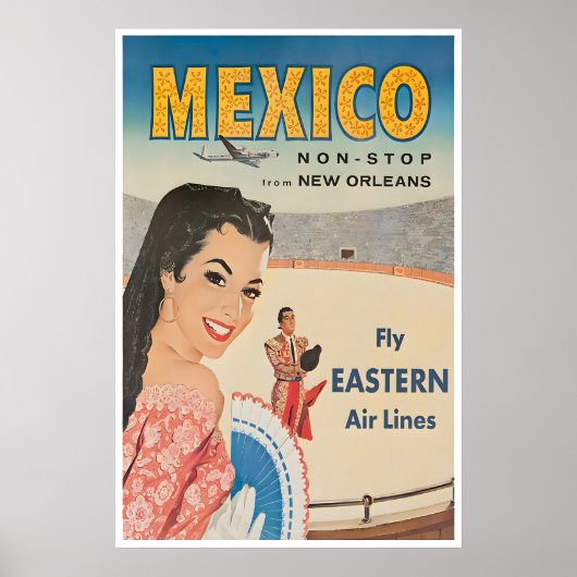 Mexico Travel Poster Mexican Print Eastern Matador ポスター (正面)