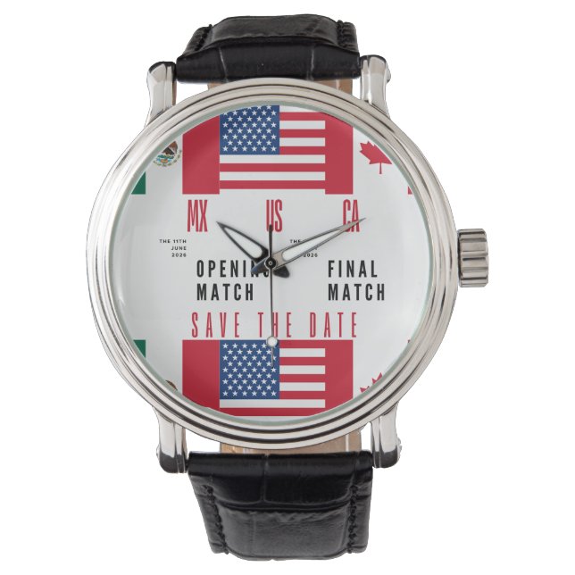 Mexico USA Canada Wristwatch | 2026 Match Days 腕時計 (正面)
