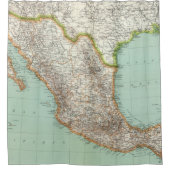 Mexique -メキシコの地図 シャワーカーテン (正面)