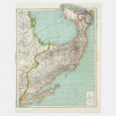 Mexique -メキシコの地図 フリースブランケット (正面)