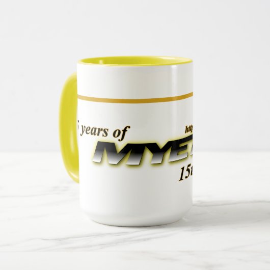 MEYETVのクラシックマグ – 15年 マグカップ (正面左)