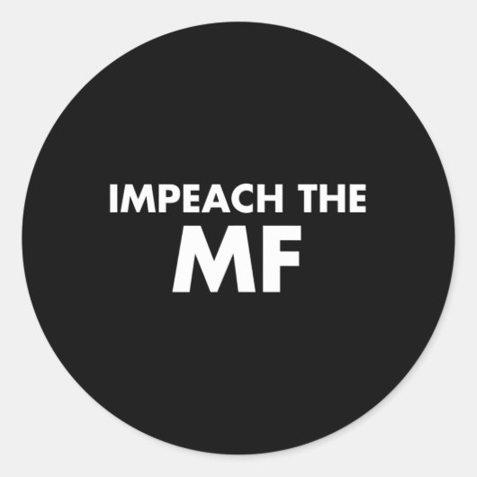 Mfおもしろい弾劾大統領に抵抗する ラウンドシール (正面)