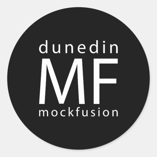 MFステッカーブラックBG ラウンドシール (正面)