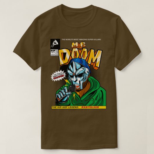 MF DOOM漫画の献上品 Tシャツ (デザイン正面)