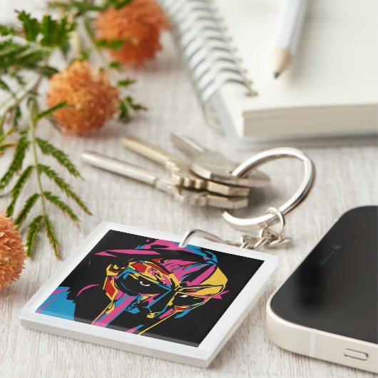 MF DOOM Keychain - Rapper Keychain キーホルダー (正面右)