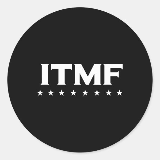 Mf Itmfアンチトランプギフトティー自由主義のを弾劾 ラウンドシール (正面)