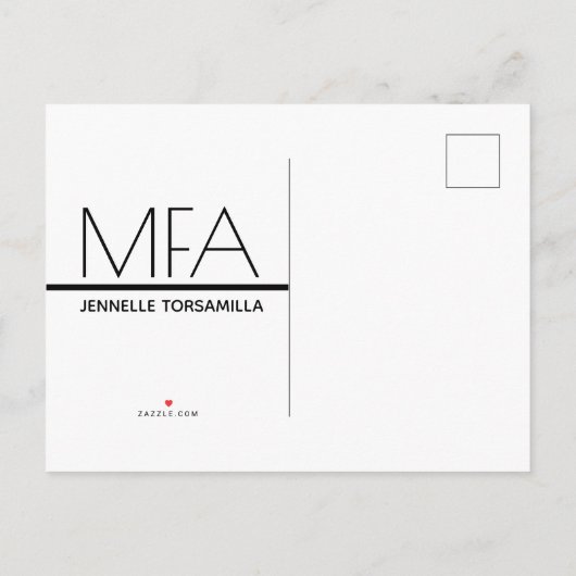 MFAディグブラックエクセシレーションパーティー招待状 インビテーションポストカード (裏面)