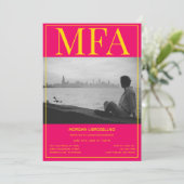 MFAピンクイエローフォト卒業 招待状 (スタンド正面)