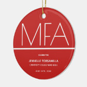 MFA学位の卒業 セラミックオーナメント (左)