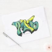 MFBのラベルのステッカー 楕円形シール (封筒)