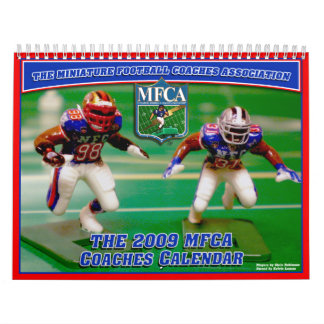 MFCA 2009のミニチュアのフットボール カレンダー