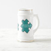 MFH2ステイン- AutismAwarenessSEAGREEN ビールジョッキ (正面右)