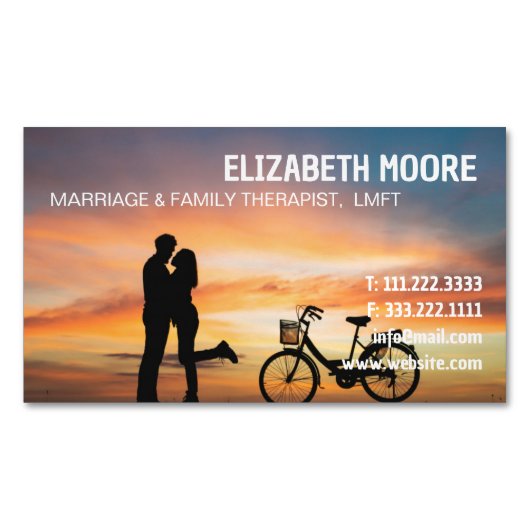 MFT結婚と家族のセラピスト マグネット名刺 (正面)