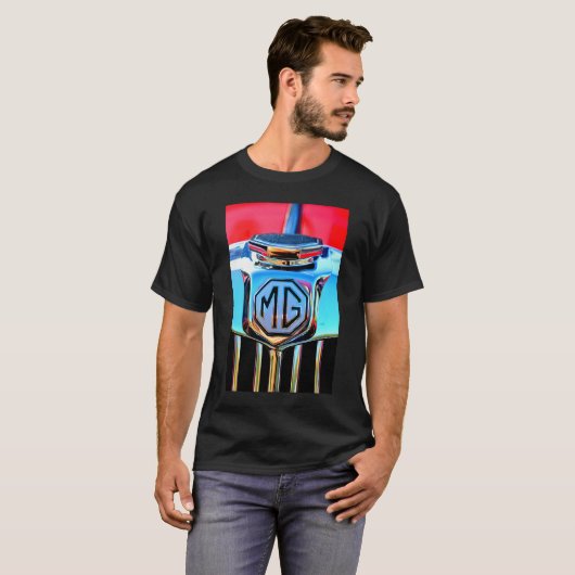 Mgクラシックスポーツ自動車 Tシャツ (正面フル)