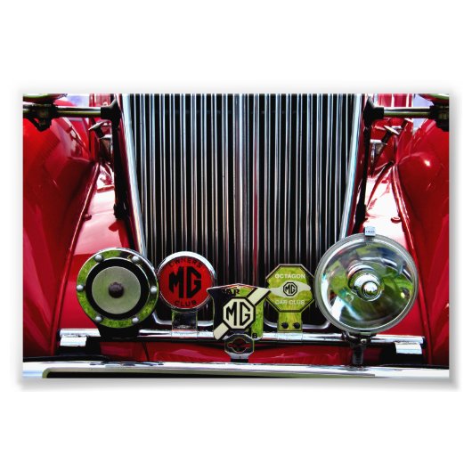 MGクラシック英国スポーツモーターカー フォトプリント            (正面)