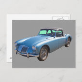 MGコンバーチブルスポーツカー ポストカード (正面/裏面)