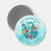 MG認識度 |重症筋無力症リボン マグネット (正面/裏面)