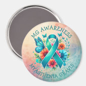 MG認識度 |重症筋無力症リボン マグネット (正面/裏面)