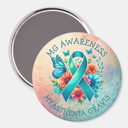 MG認識度 |重症筋無力症リボン マグネット (正面/裏面)