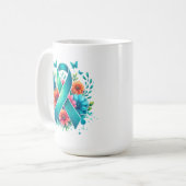 MG認識度 | Myastenia Gravis Warriorリボン コーヒーマグカップ (正面左)