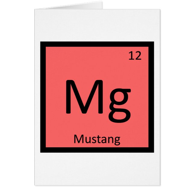 Mg – マスタング馬化学周期表 (正面)